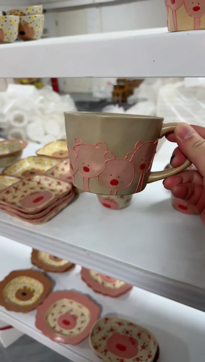 【闪购商品】猪猪马克高温瓷器瓷器