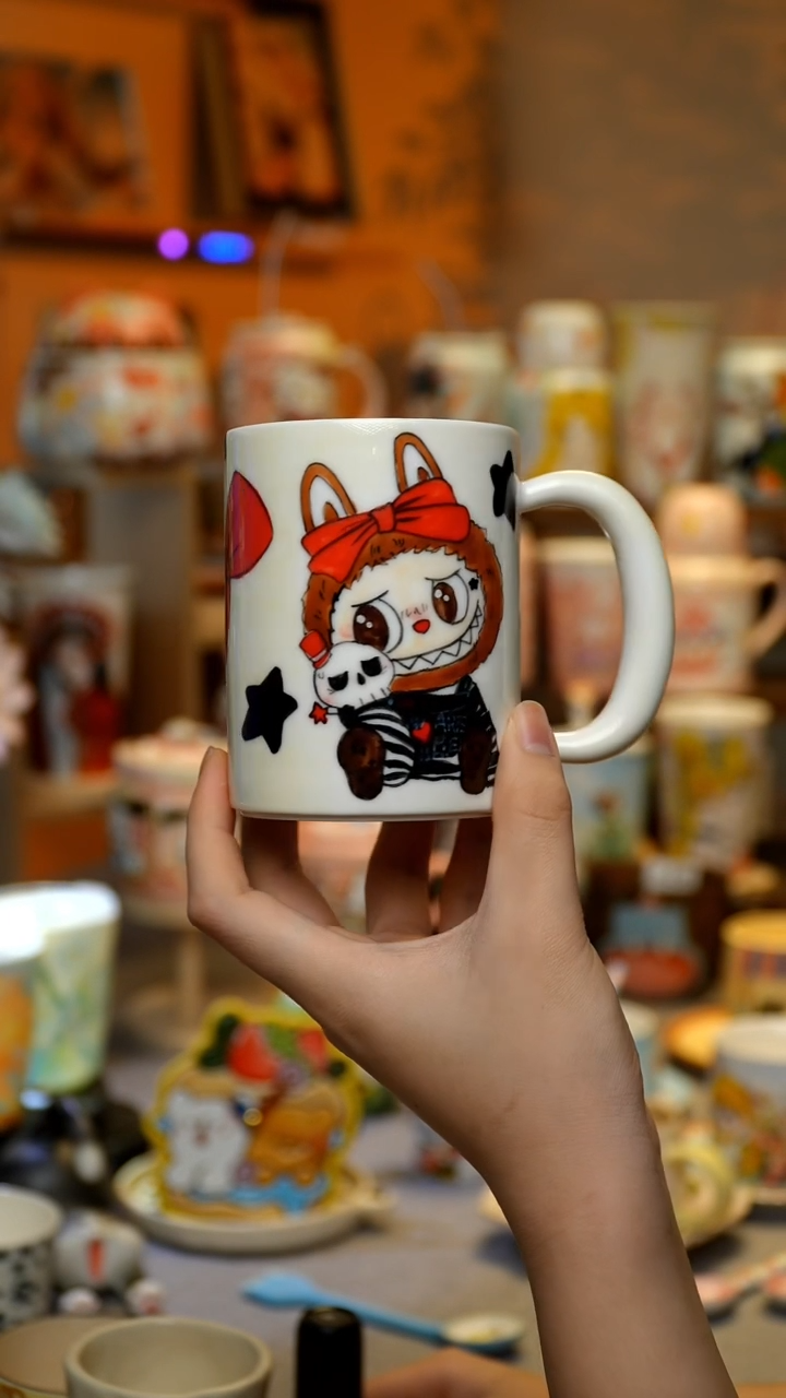 【闪购商品】杯陶瓷景德镇高温釉下彩&A377