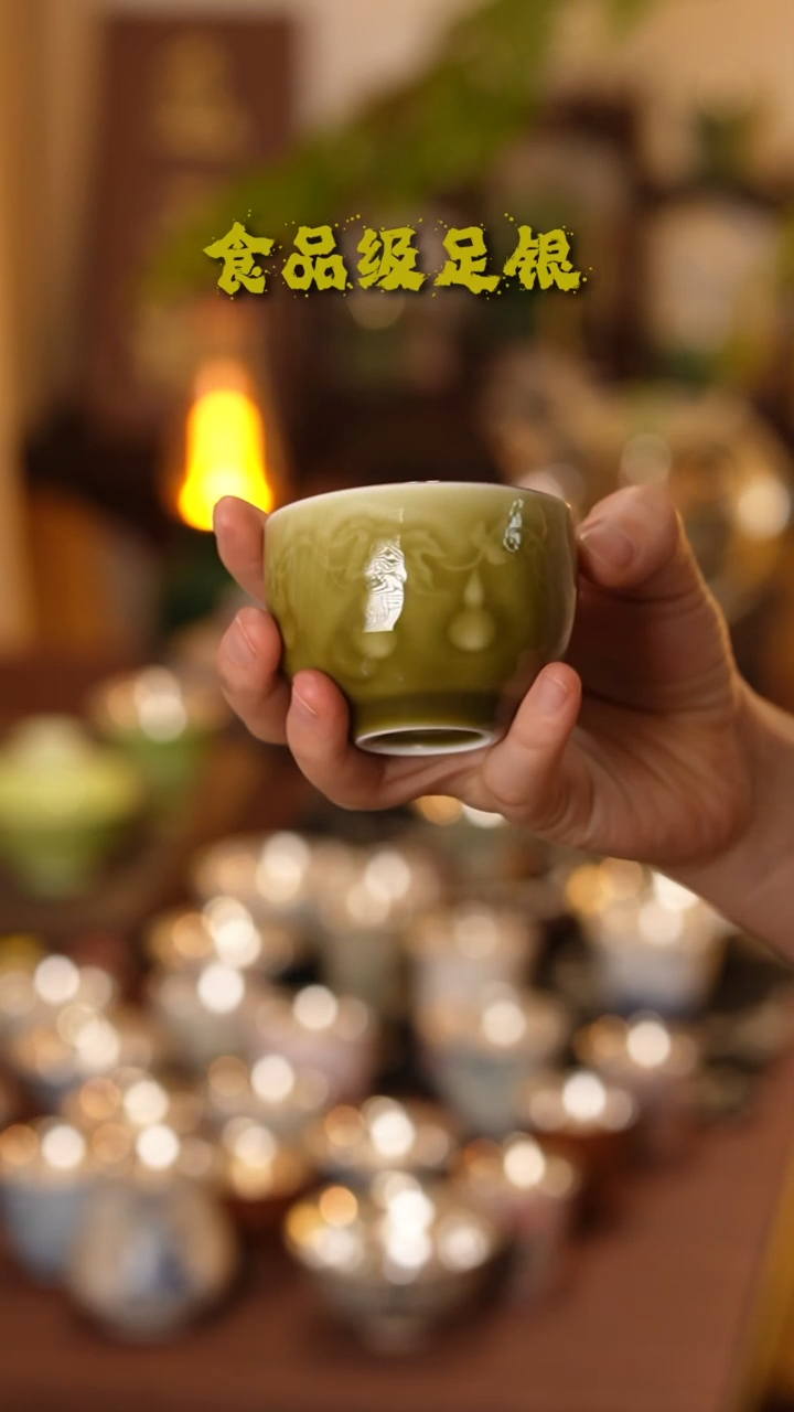 青瓷葫芦999高温烧银