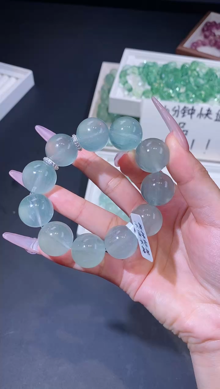 合金手链萤石125.39绿萤石手串 多样性发其一