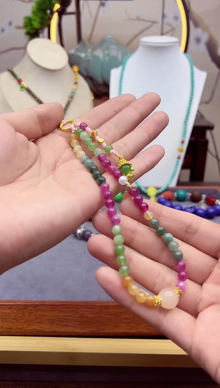 【闪购商品】碧玺颈饰14K金镶嵌Q1````````