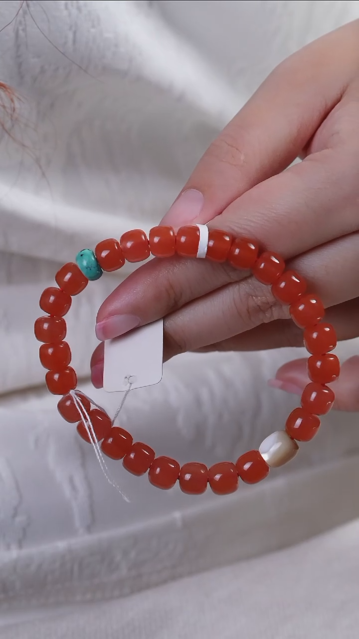 【闪购商品】南红玛瑙手串未镶嵌设计款@@SJF1673A