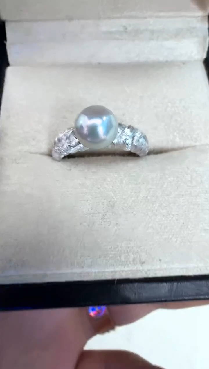 【闪购商品】海水珍珠戒指银S925镶嵌戒指