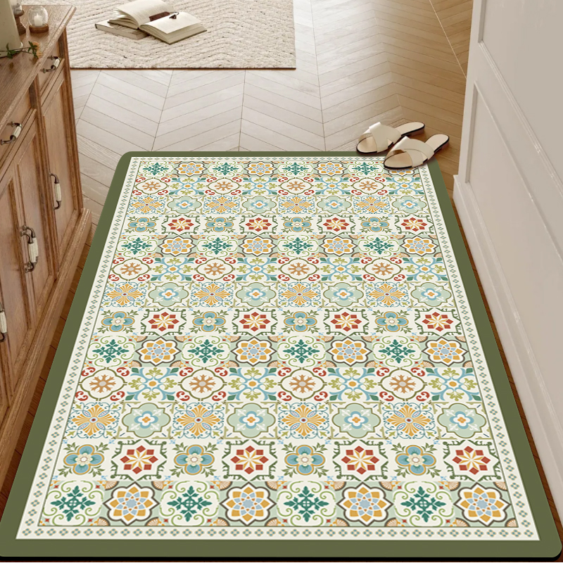 【全尺寸】苹果绿入户门垫天然橡胶地垫防滑吸水满铺地毯