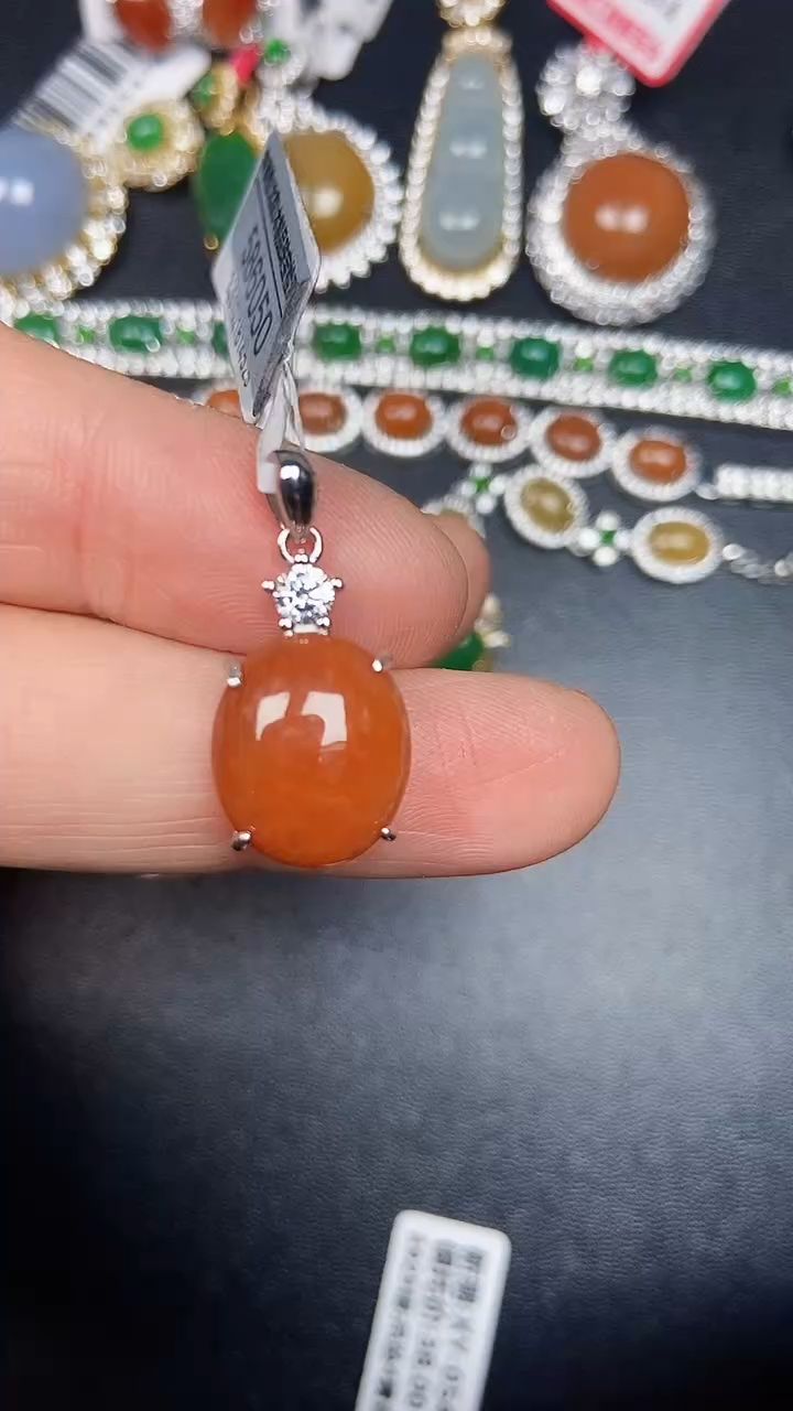 银S925镶嵌戒指翡翠7000