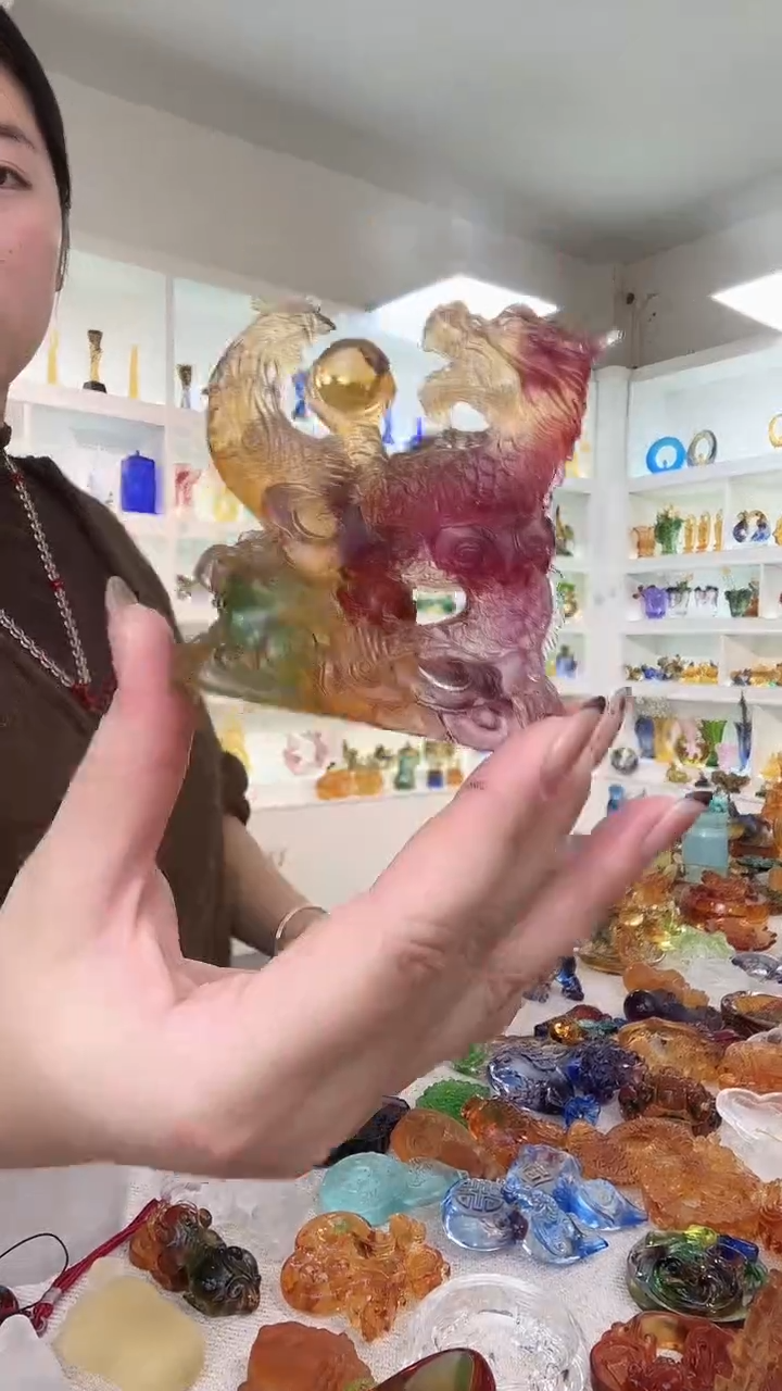 手工艺品琉璃龙凤