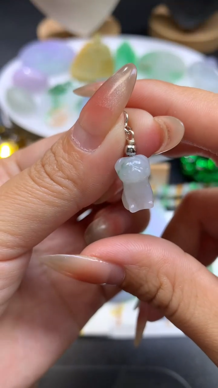 【闪购商品】翡翠颈饰银S925镶嵌翡翠