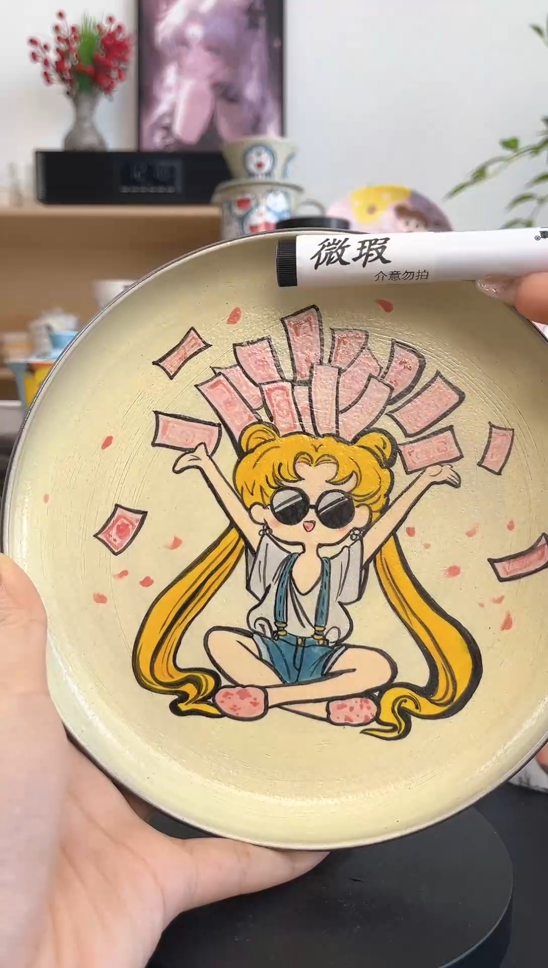 【闪购商品】摆件手工手绘陶瓷小杯杯