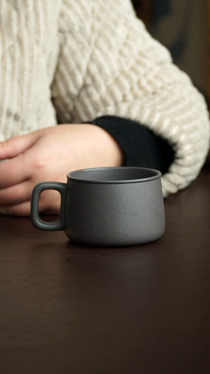 茶杯紫砂11号 新品炸漏把杯 宜兴紫砂原矿作品