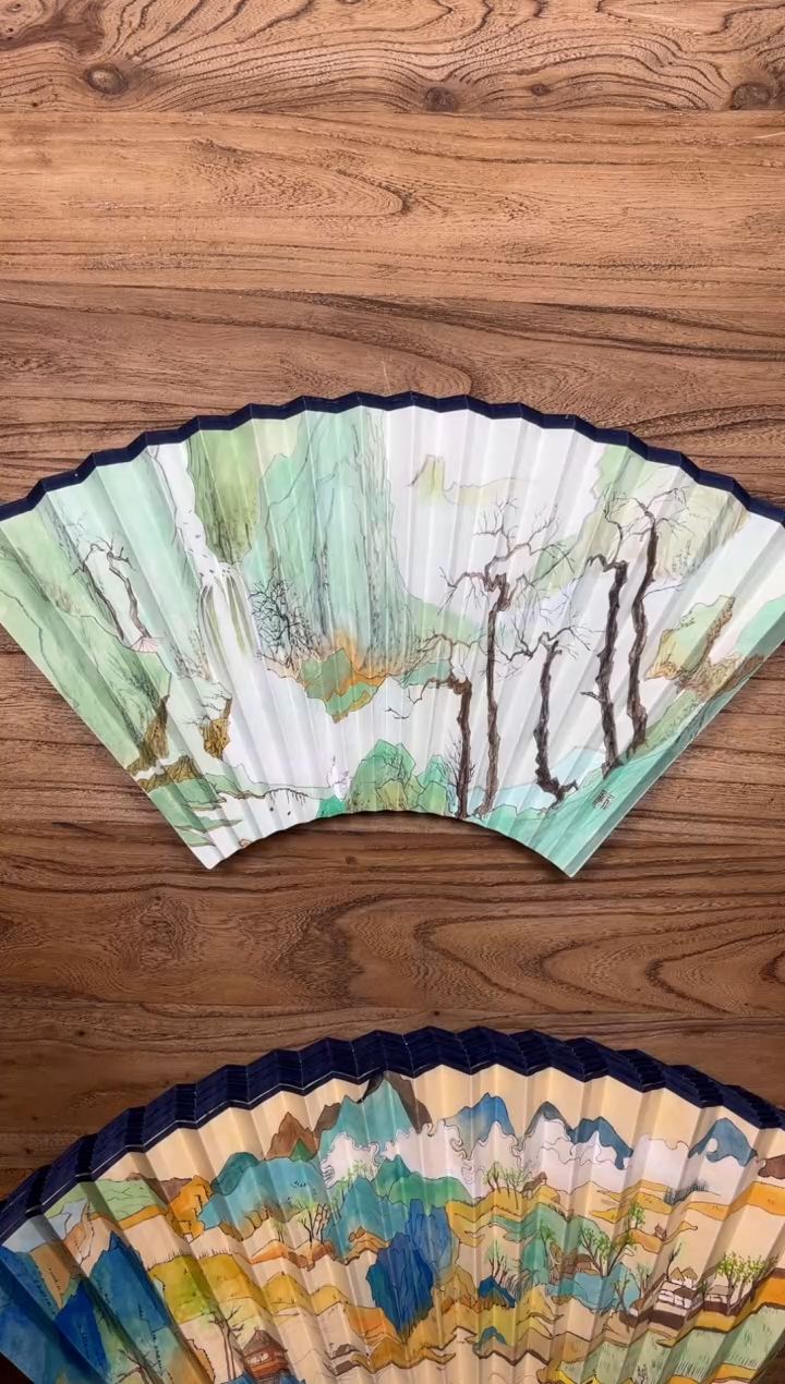 【闪购商品】扇子18方泽黎长物宣纸扇面