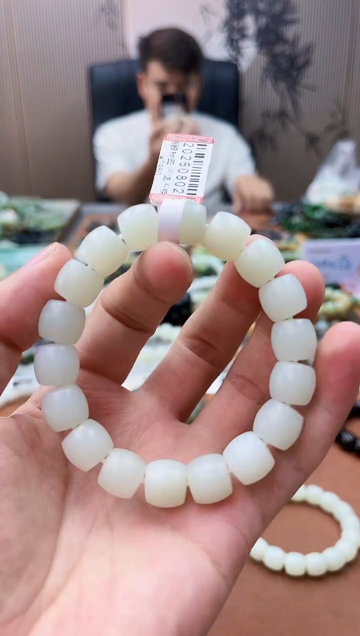 手串未镶嵌和田玉新疆且末高青白12