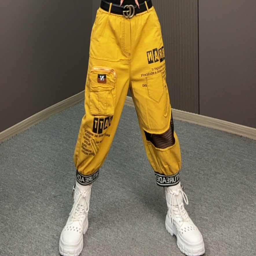 欧货新款时尚洋气宽松韩版休闲牛仔七分裤  85161