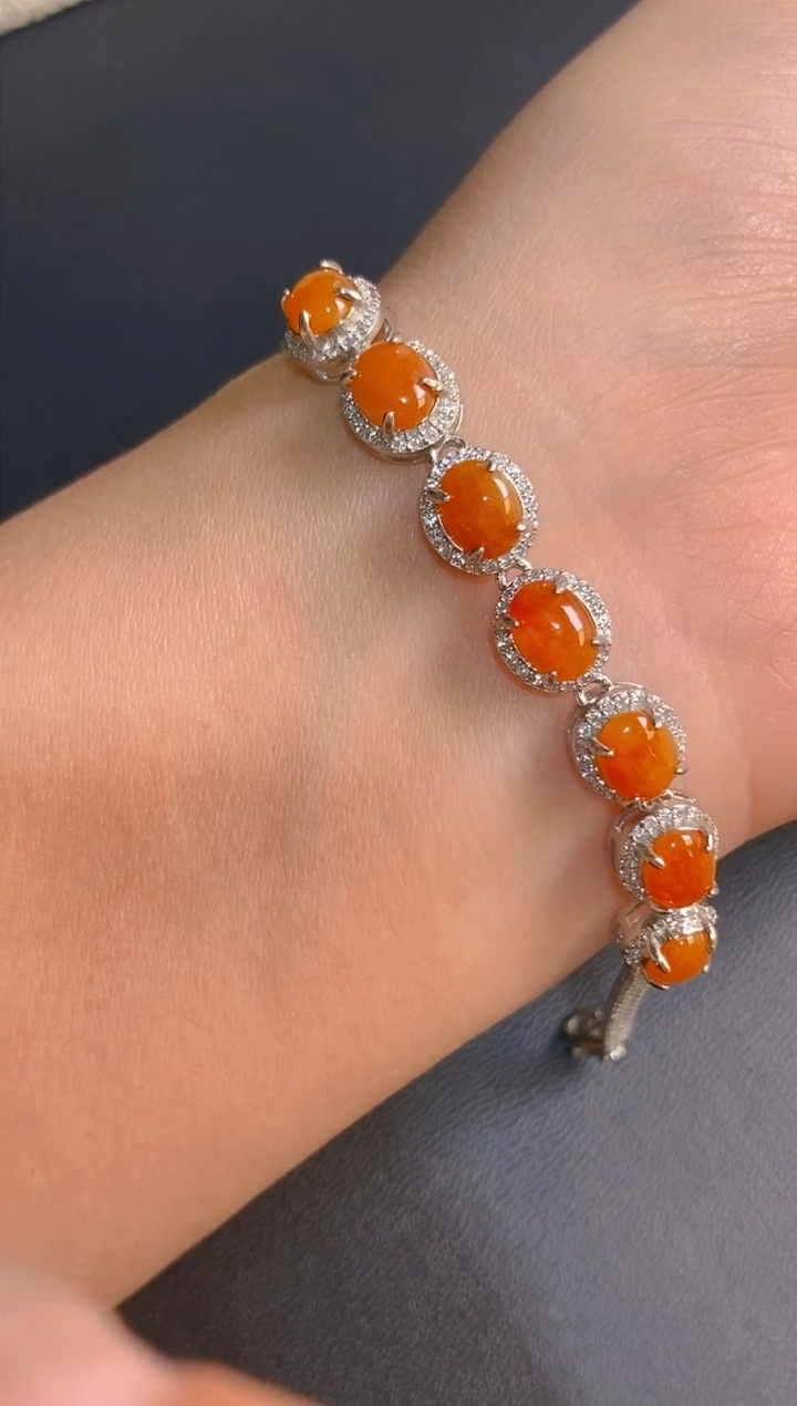 【闪购商品】翡翠耳饰银S925镶嵌天然A货翡翠1