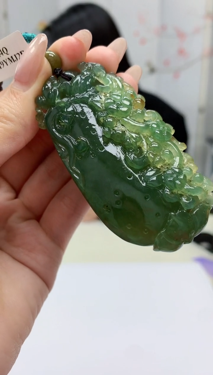 【闪购商品】定制翡翠未镶嵌 3123jw-毛货挂件107