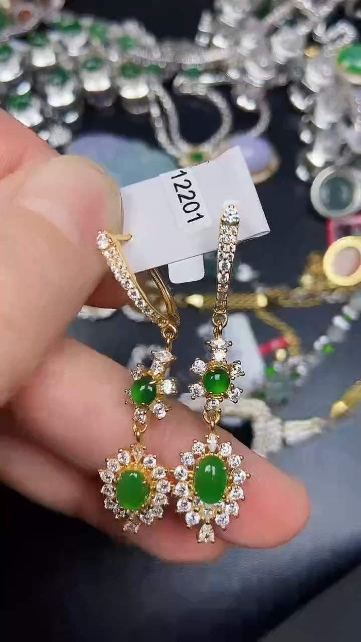 银S925镶嵌戒指翡翠3150