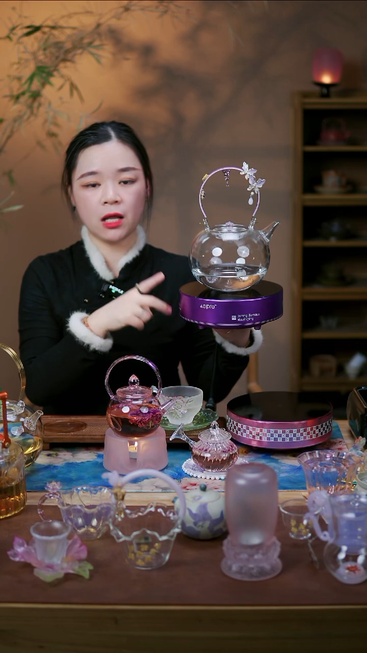 晋芳  小芳精灵 紫色+手编 紫金 提梁壶