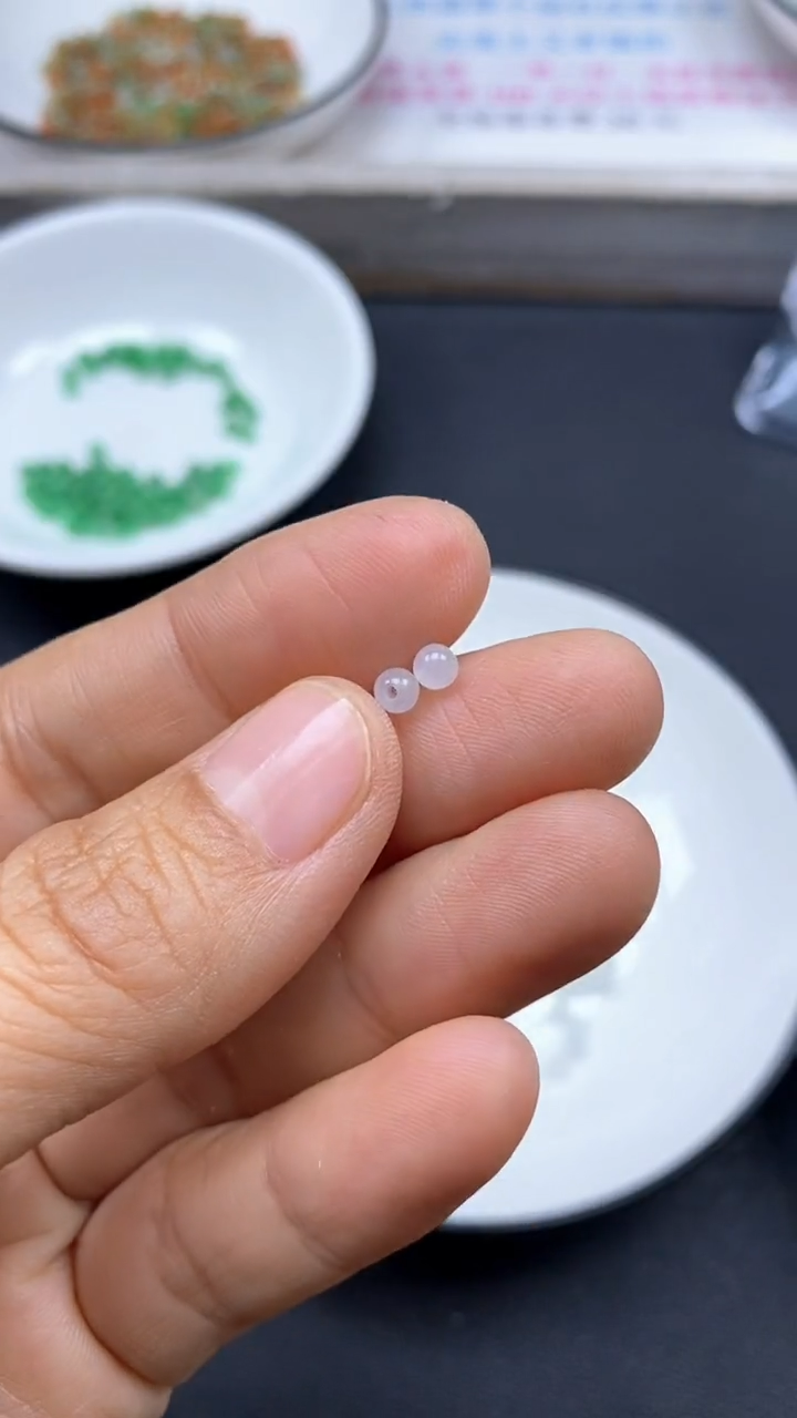 颈饰未镶嵌翡翠雪欣散珠定制diy