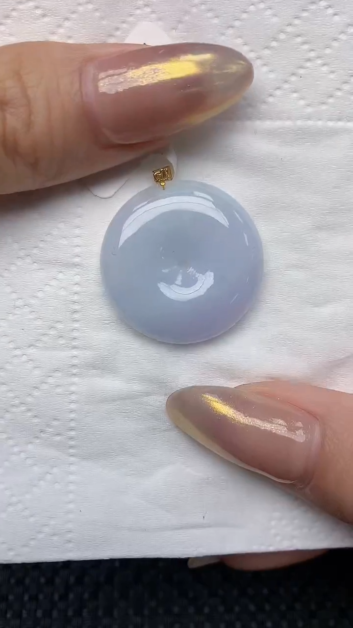 【闪购商品】翡翠颈饰18K金镶嵌天然翡翠A货