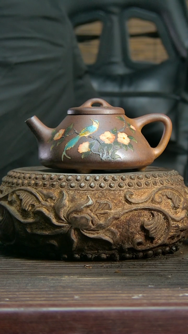 【闪购商品】紫砂茶壶古法柴烧 泥绘 子冶石瓢