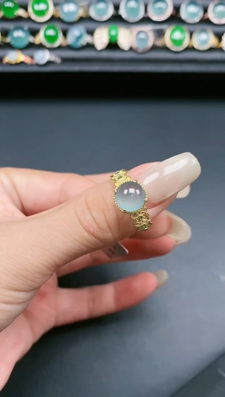 翡翠戒指银S925镶嵌1111111111