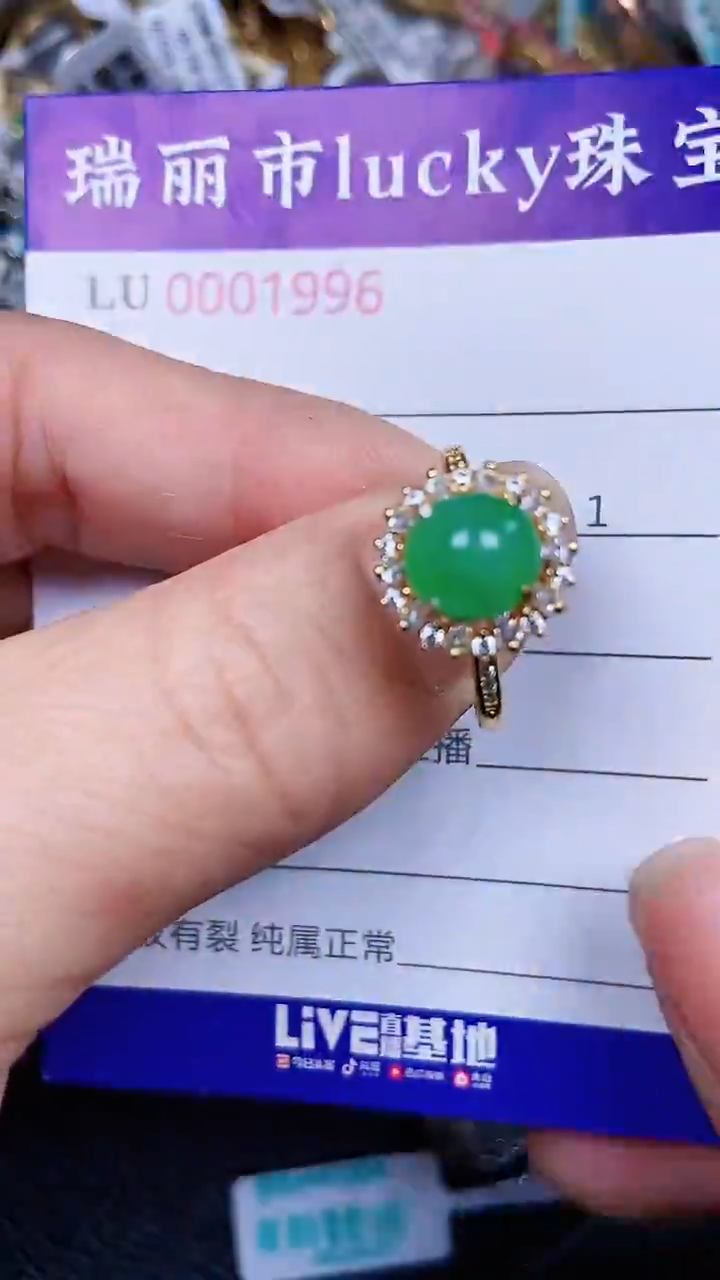 颈饰银S925镶嵌翡翠1996