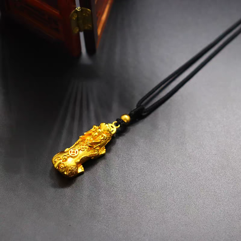 铜合金吊坠 转好运貔貅吊坠男女款金色转运貔貅时尚百搭0022