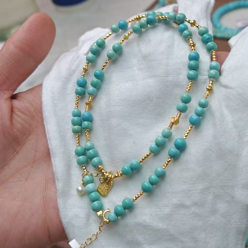 雅致家手工百搭（多样性发其一）绿松石项链