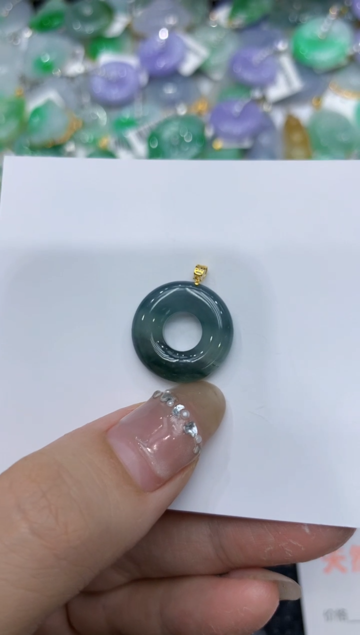 【闪购商品】翡翠颈饰18K金镶嵌222222222