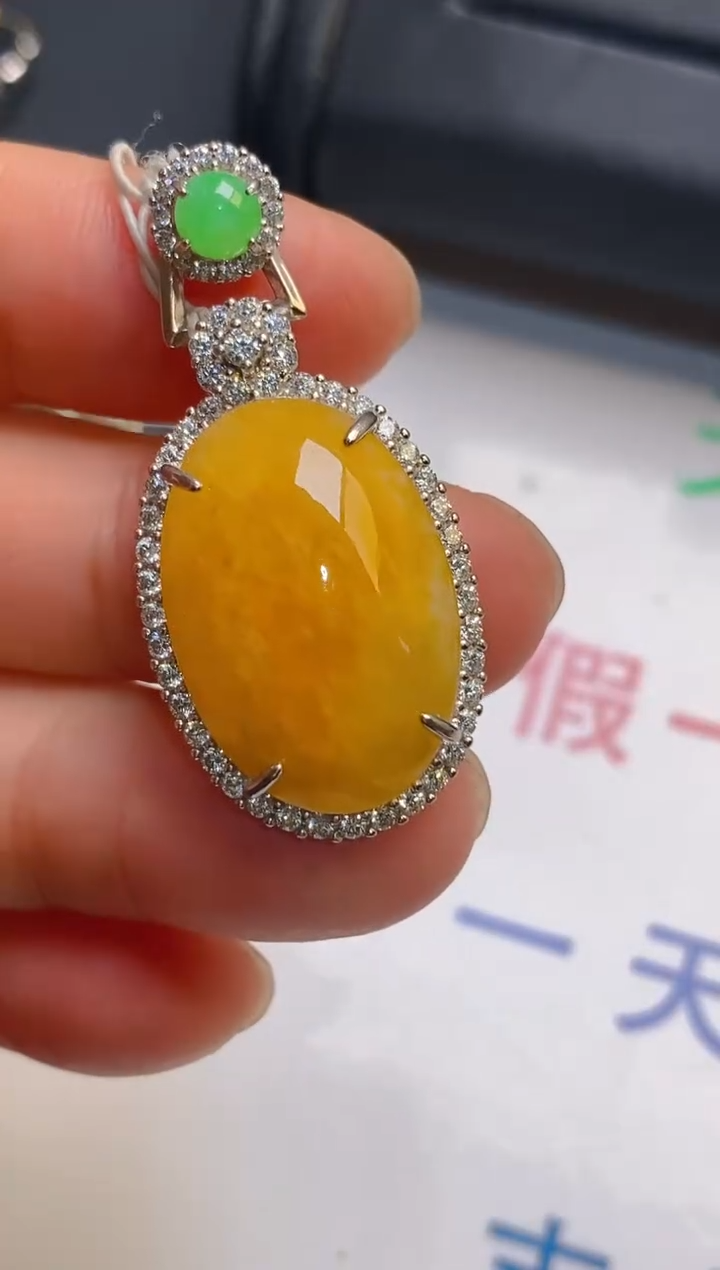 【闪购商品】翡翠耳饰银S925镶嵌天然A货翡翠1