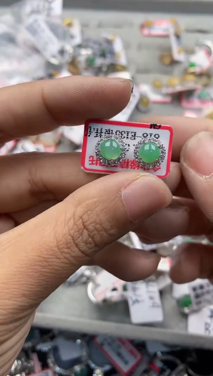 银S925镶嵌戒指翡翠999