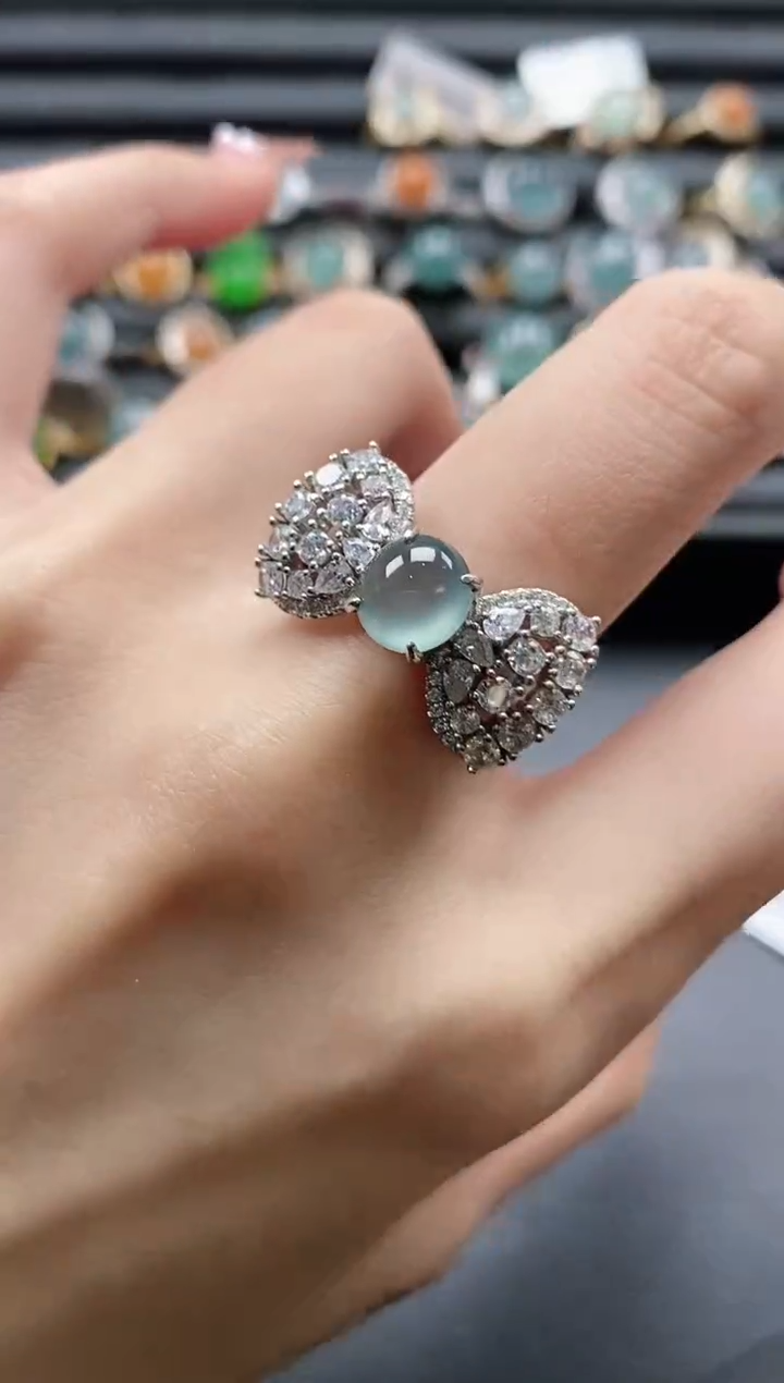 【闪购商品】翡翠戒指银S925镶嵌11111