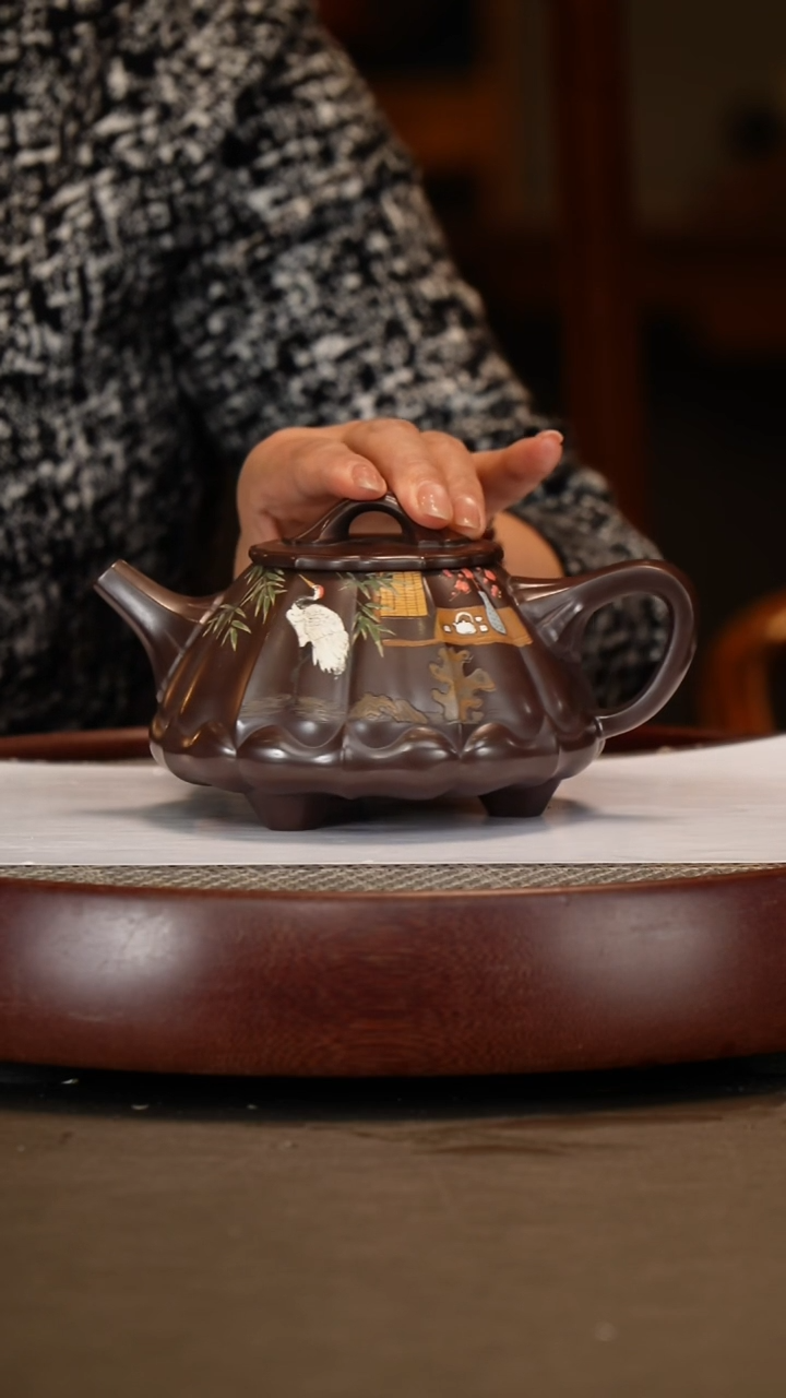 【闪购商品】紫砂茶壶【吴顺华】紫泥石瓢