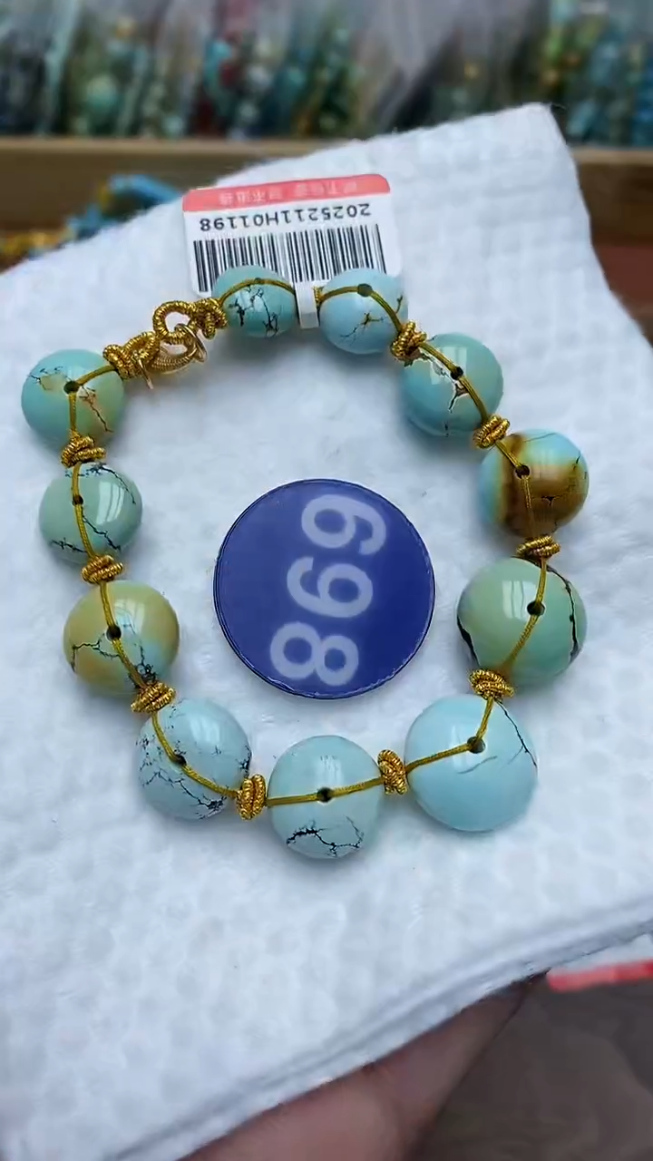 【闪购商品】绿松石手链银S925镶嵌698