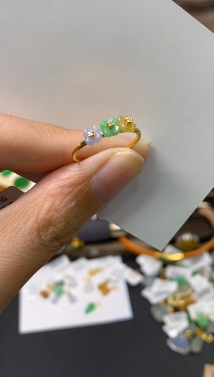 【闪购商品】翡翠颈饰18K金镶嵌净货14013