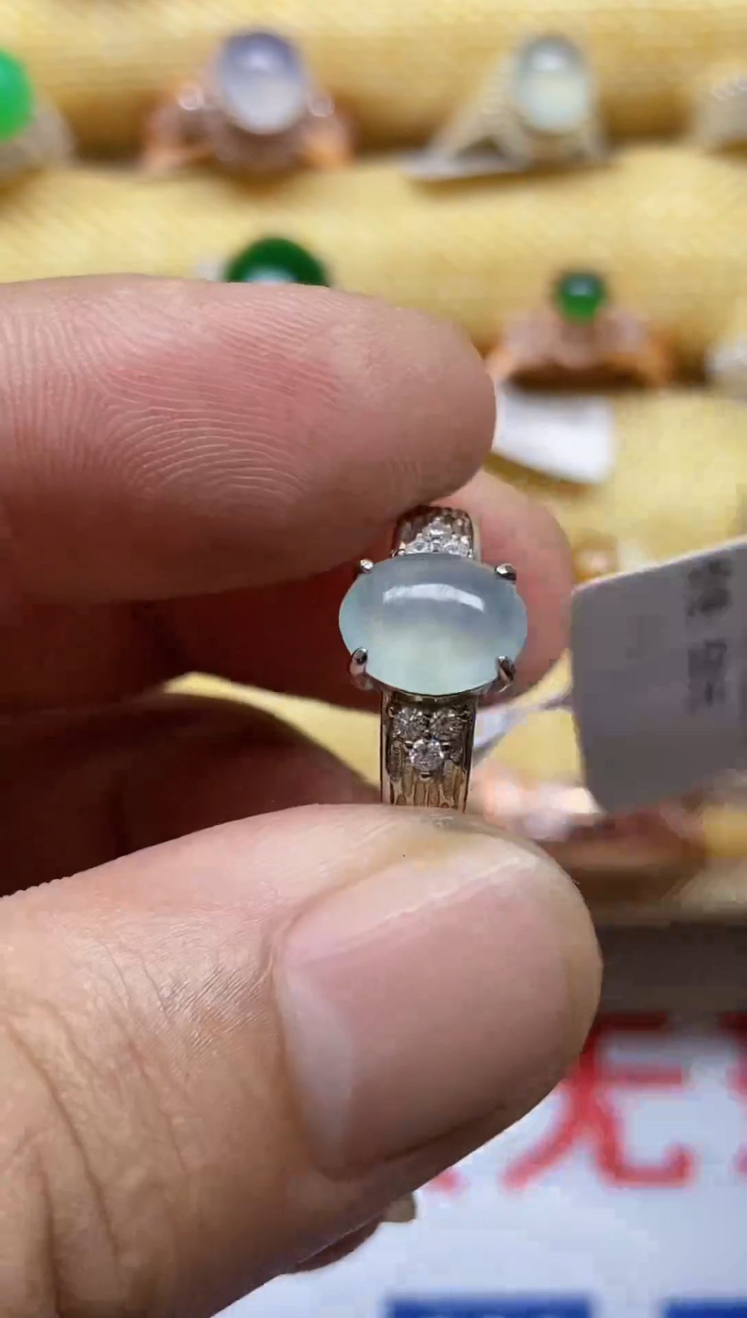 【闪购商品】翡翠戒指银S925镶嵌0000