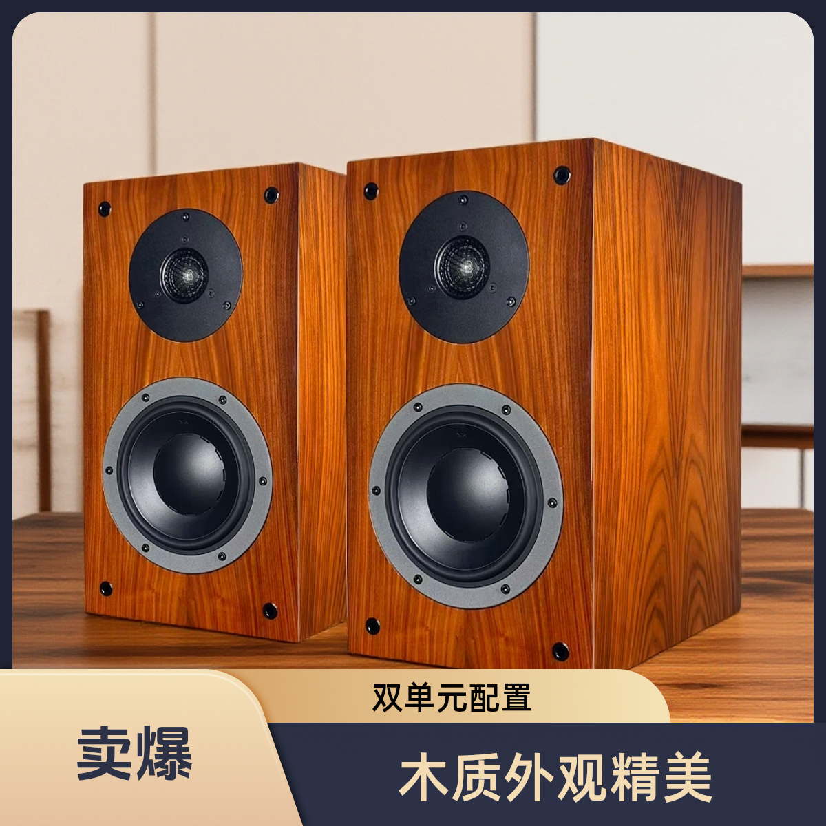 惠威6.5寸2.1E套件二分频书架音箱diy木质发烧喇叭扬声器套装专业