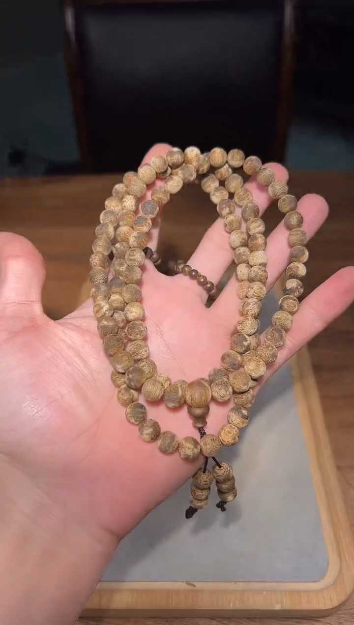 沉香沉香碎屑901号原色08磨砂圆珠多圈多样性发一25