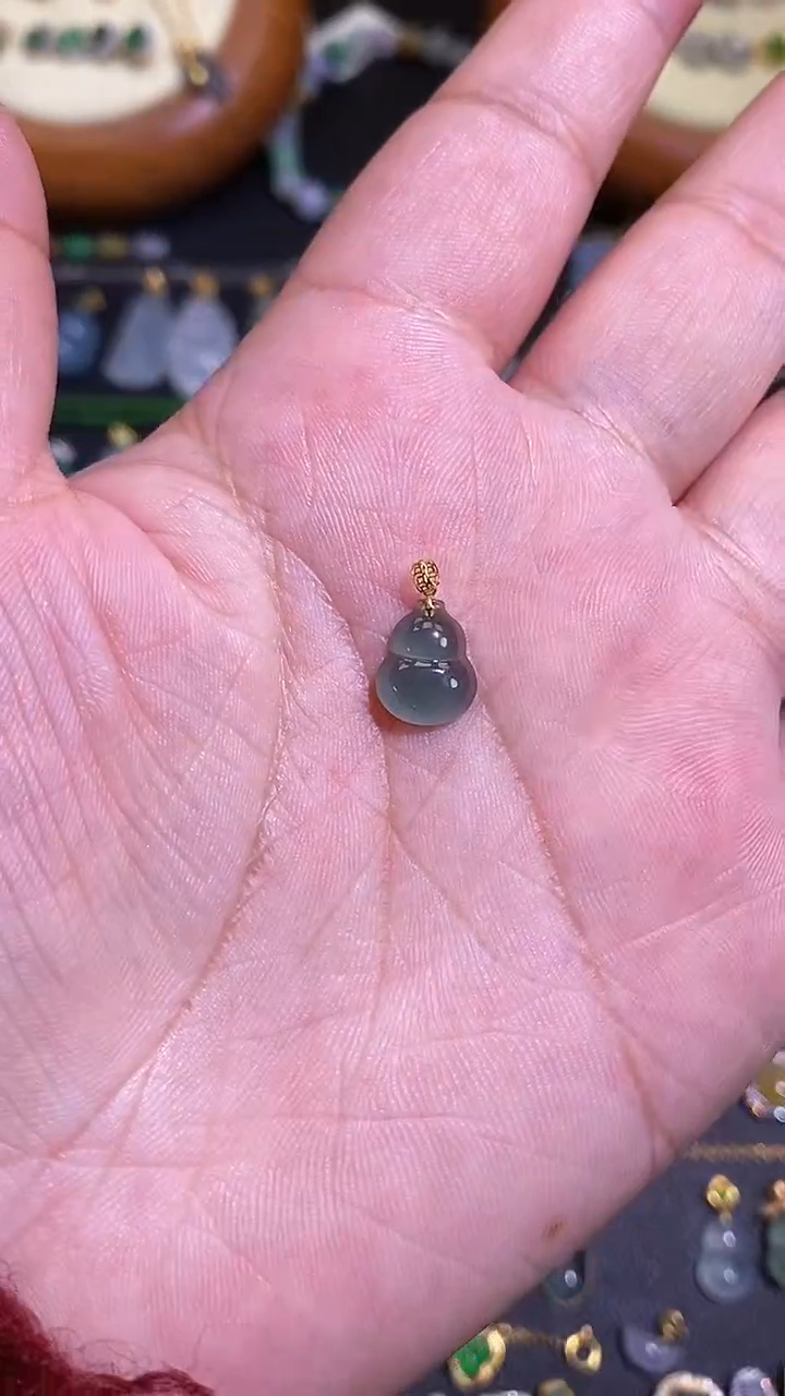 【闪购商品】翡翠吊坠(不含链)18K金镶嵌1