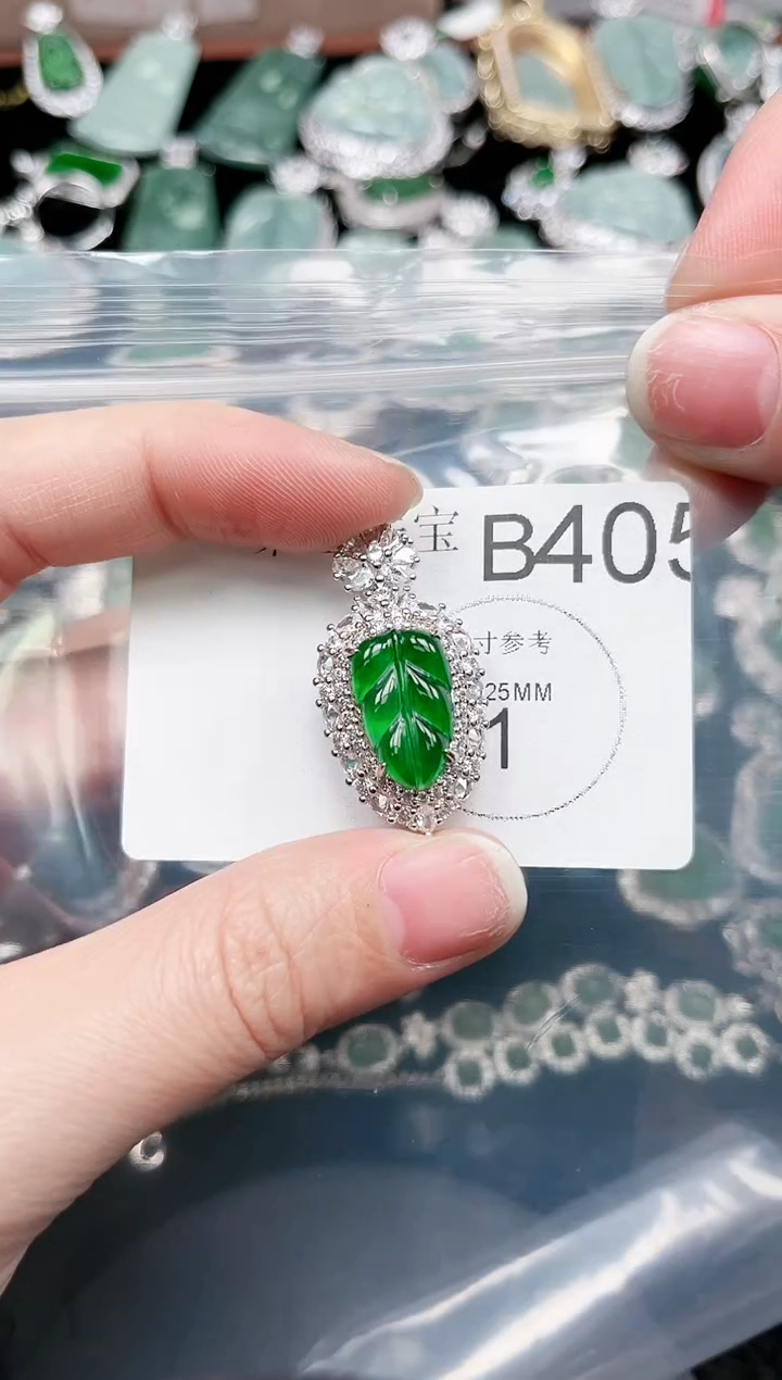 【闪购商品】翡翠颈饰未镶嵌赠皮绳405