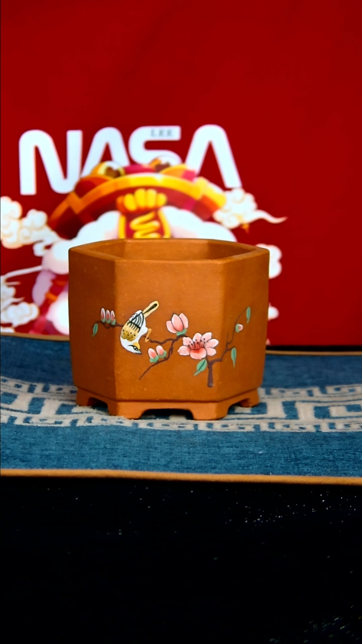 【闪购商品】紫砂花盆8.5*8*7内径紫砂花盆