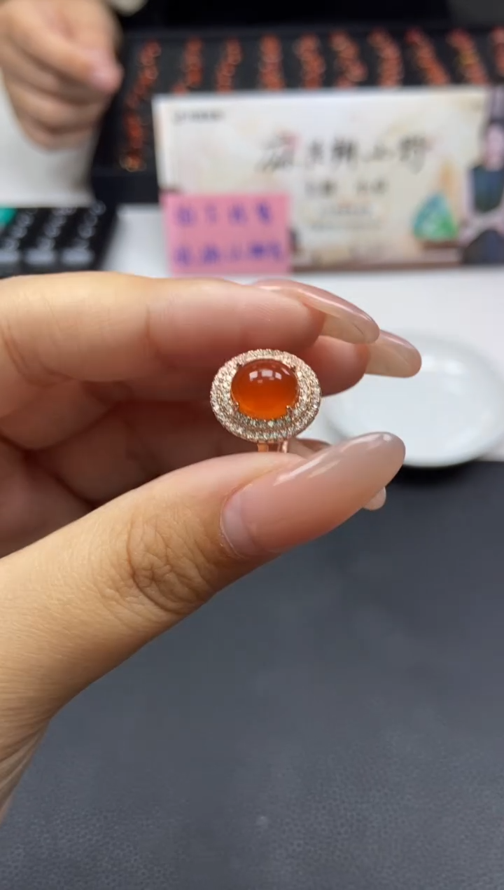 【闪购商品】南红玛瑙戒指未镶嵌天然南红23