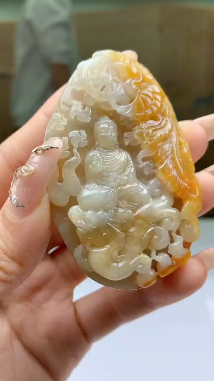 【闪购商品】定制翡翠未镶嵌4868ty-毛货挂件103