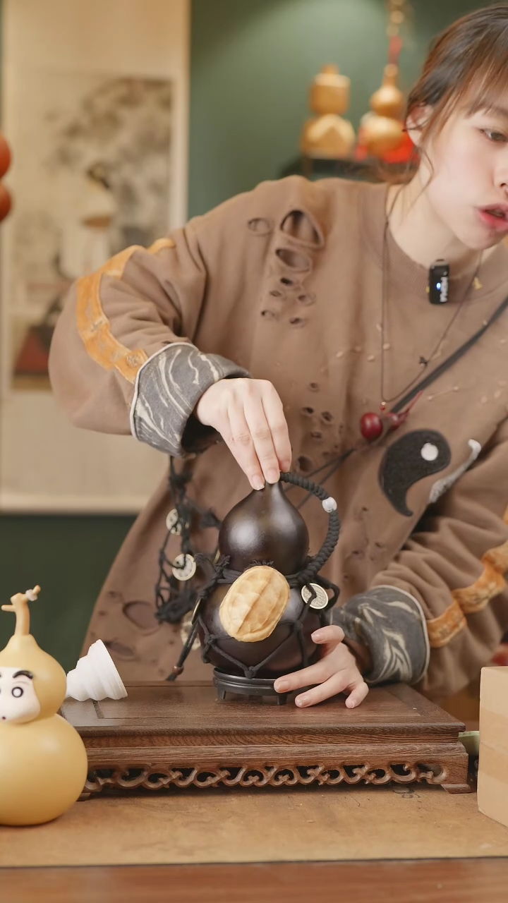 【闪购商品】70号精品天然大漆工艺防渗内胆酒葫芦~