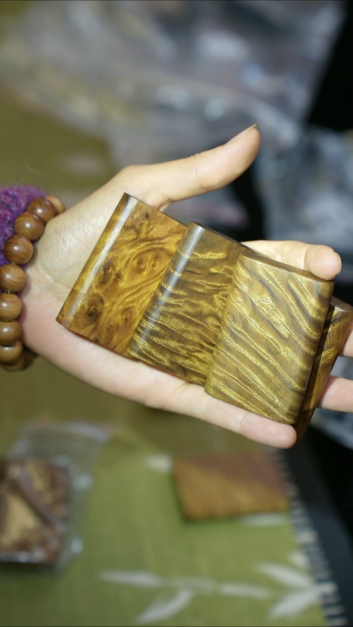 金丝楠手串/手链金丝楠木46牌满花