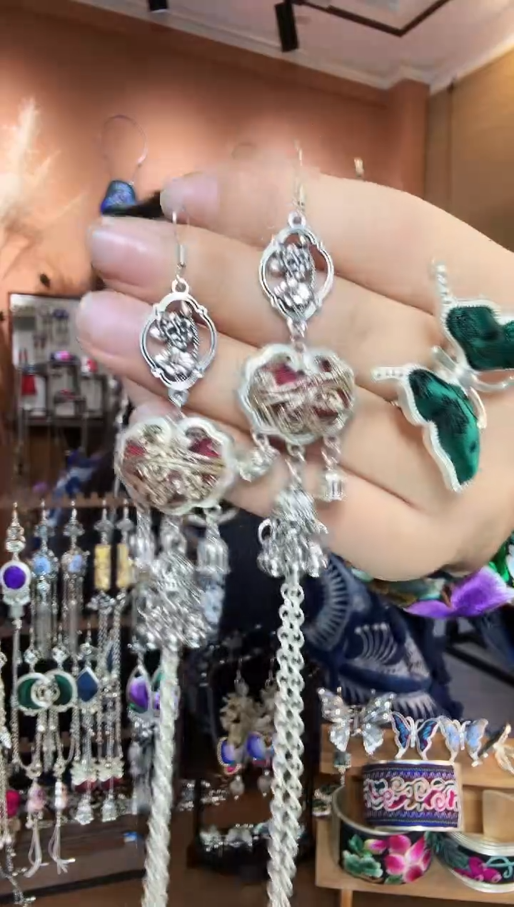 刺绣纯手工民族风耳环