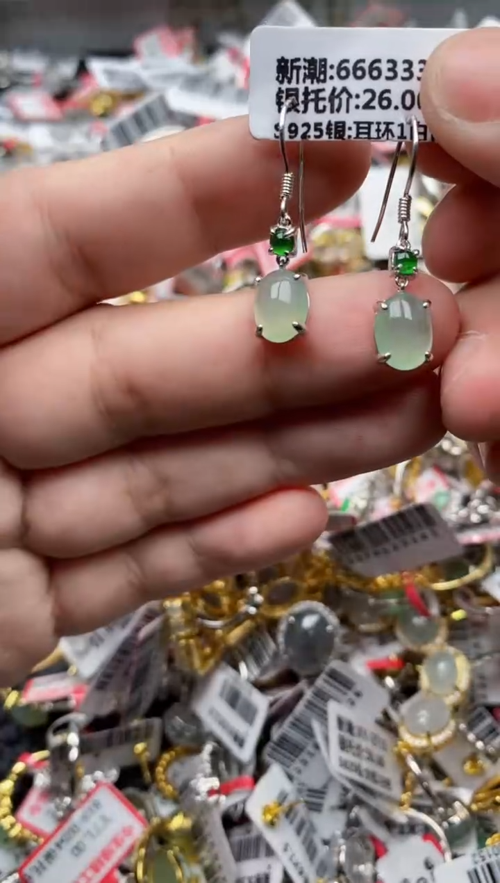 【闪购商品】翡翠戒指银S925镶嵌33333---10