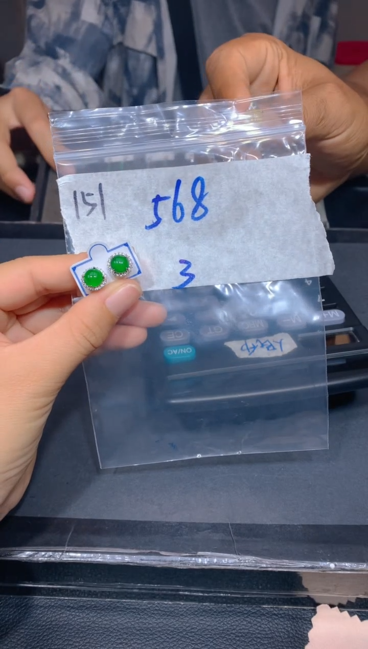【闪购商品】定制翡翠未镶嵌151耳钉多样性拍一发一毛货定制抛光