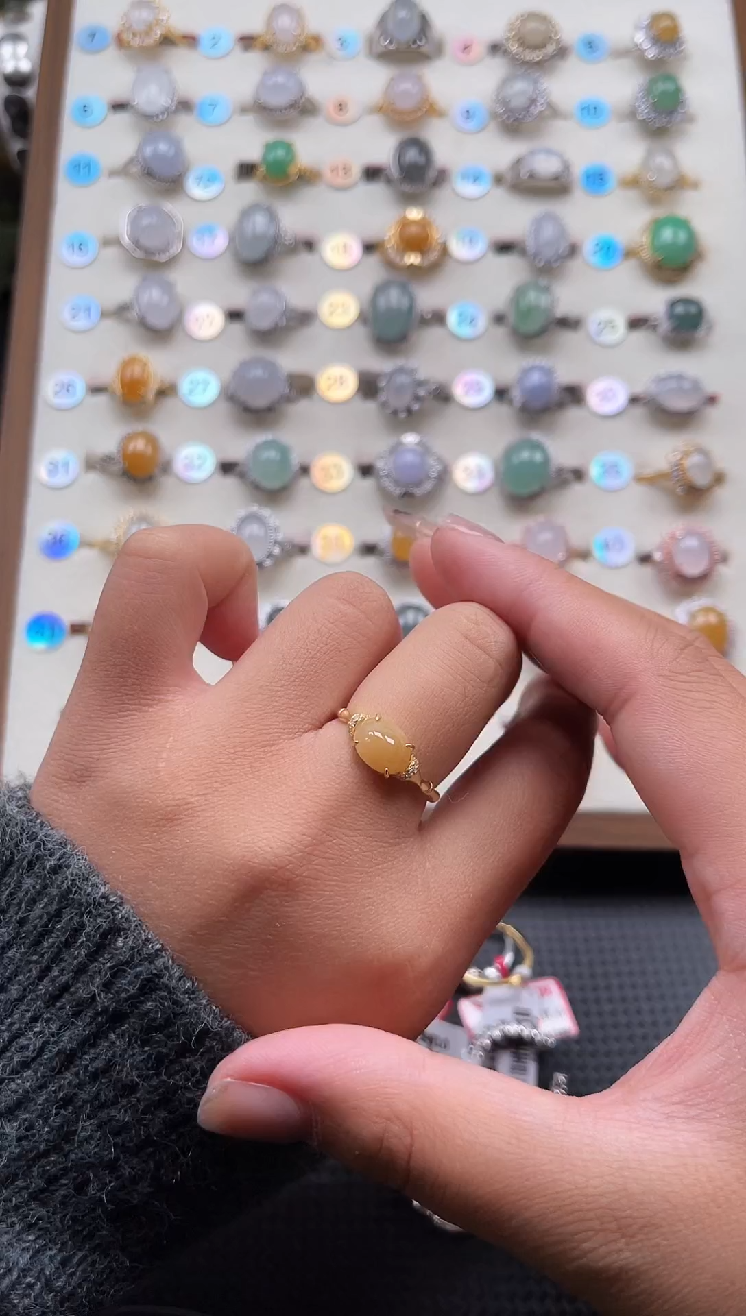 【闪购商品】翡翠戒指银S925镶嵌天然A货翡翠戒指