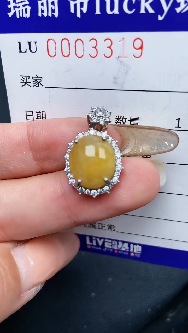 【闪购商品】翡翠颈饰银S925镶嵌3319
