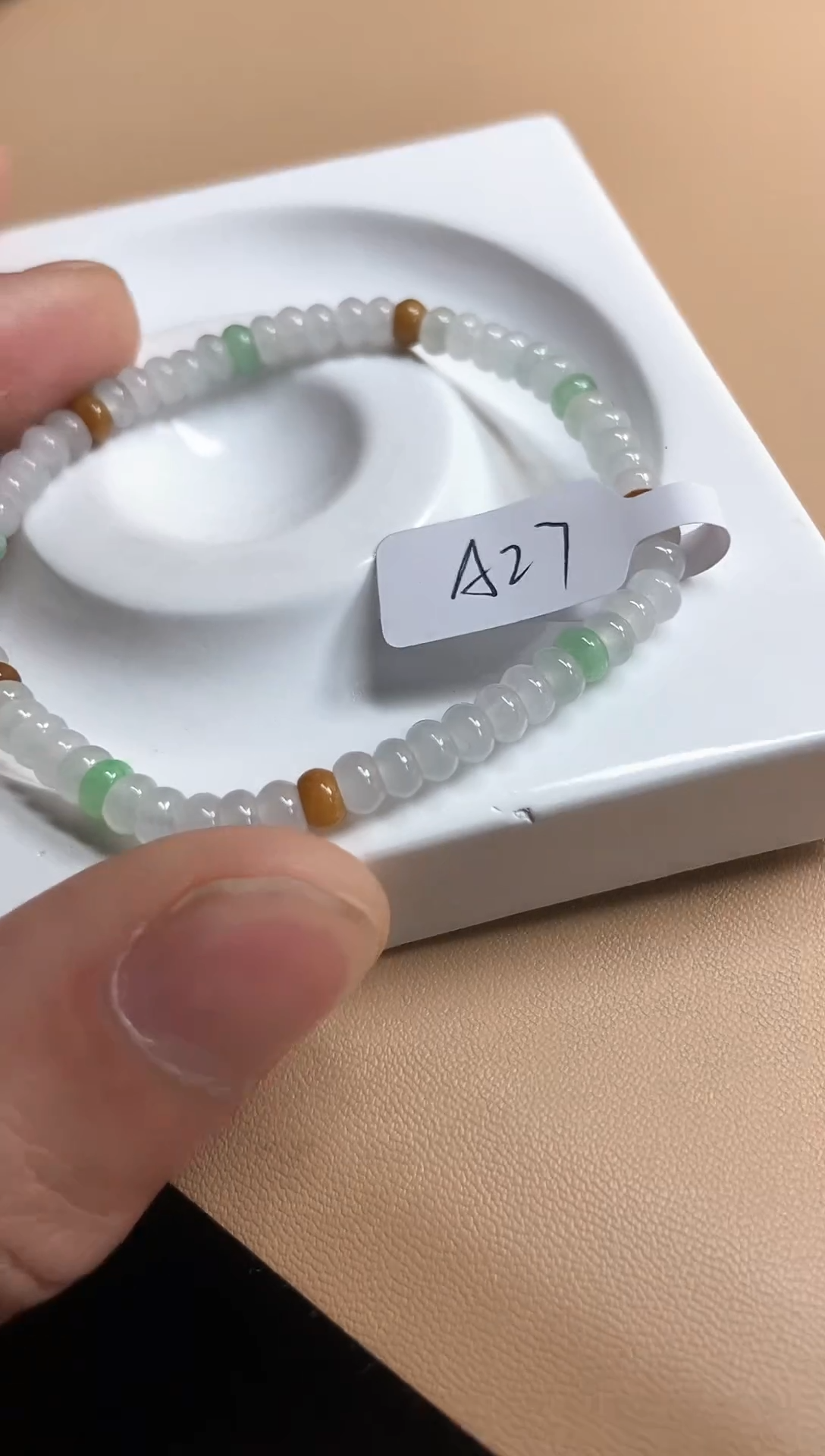 【闪购商品】翡翠手串未镶嵌天然翡翠A货手串A27